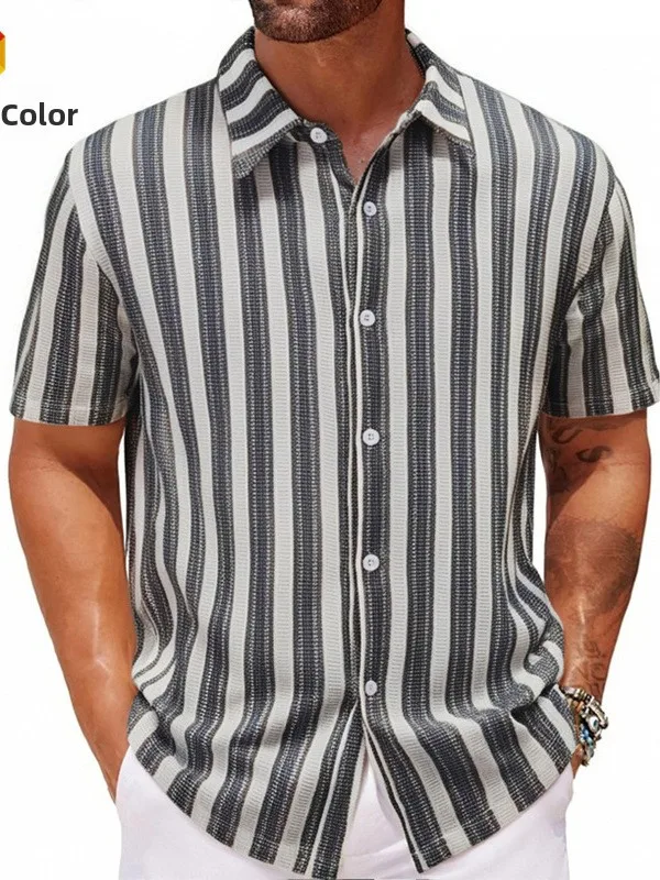 Летняя мужская повседневная пляжная одежда в полоску ort Sve irt с воротником, топ из дышащего полиэстера, облегающий крой, большой размер Faion
Летняя мужская повседневная пляжная одежда в полоску ort Sve irt с воротником, топ из дышащего полиэстера, облегающий крой, большой размер Faion