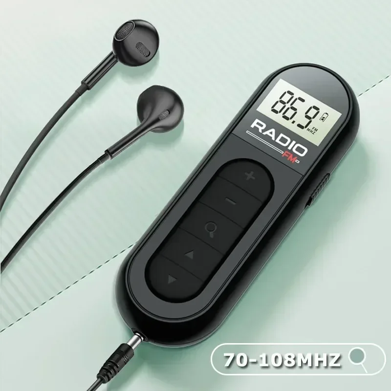 Mini FM Radio Portable Back Clip DSP Radios Receiver Rechargeable with LCD Display 3.5mm Headphones for Sports Running Hiking
Mini FM Radio Portable Back Clip DSP Radios Receiver Rechargeable with LCD Display 3.5mm Headphones for Sports Running Hiking