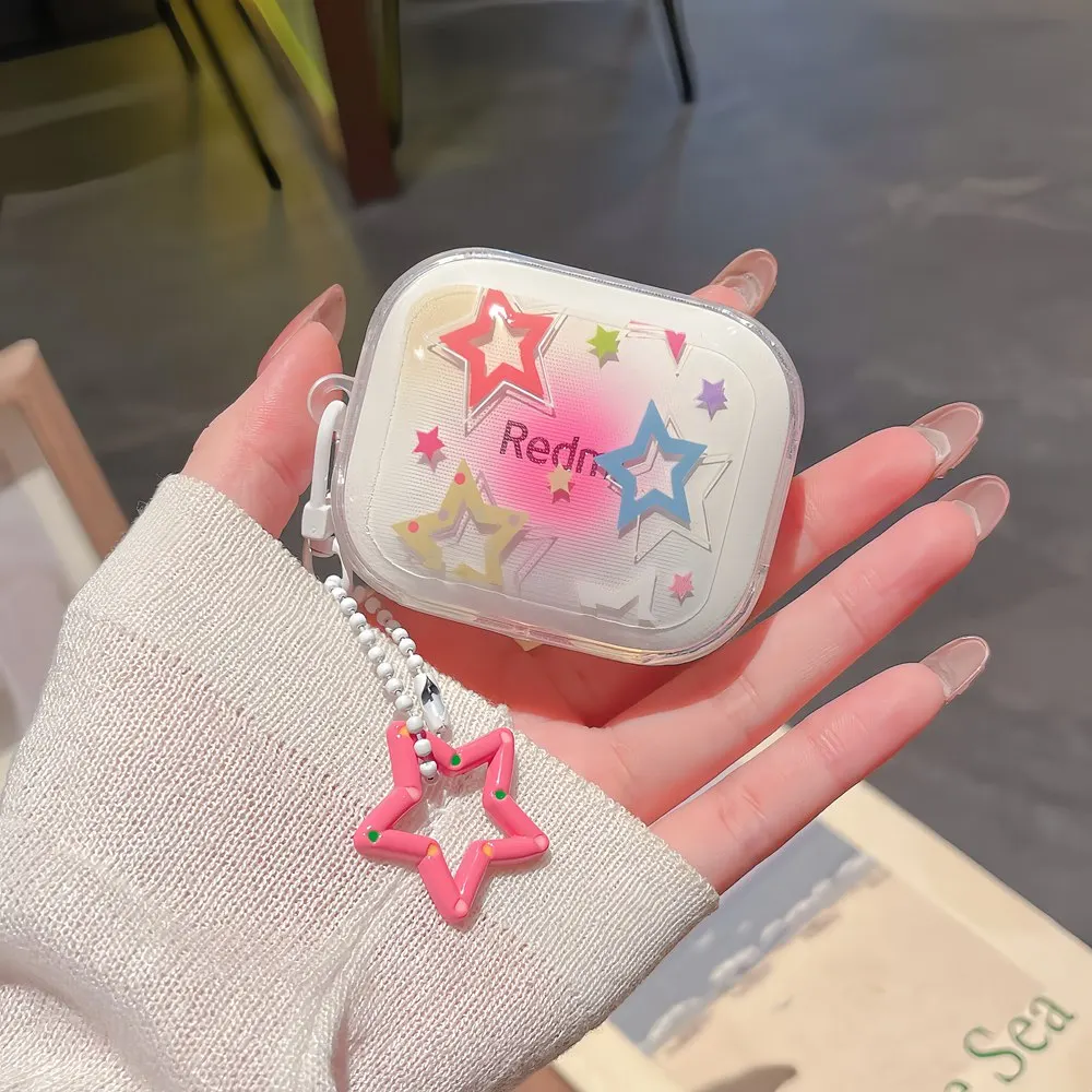 Cute Cartoon Star Cherry Earphone Case For Xiaomi Redmi Buds 5 Wireless Headset Clear Soft TPU Protective Cover With Keychain
Cute Cartoon Star Cherry Earphone Case For Xiaomi Redmi Buds 5 Wireless Headset Clear Soft TPU Protective Cover With Keychain