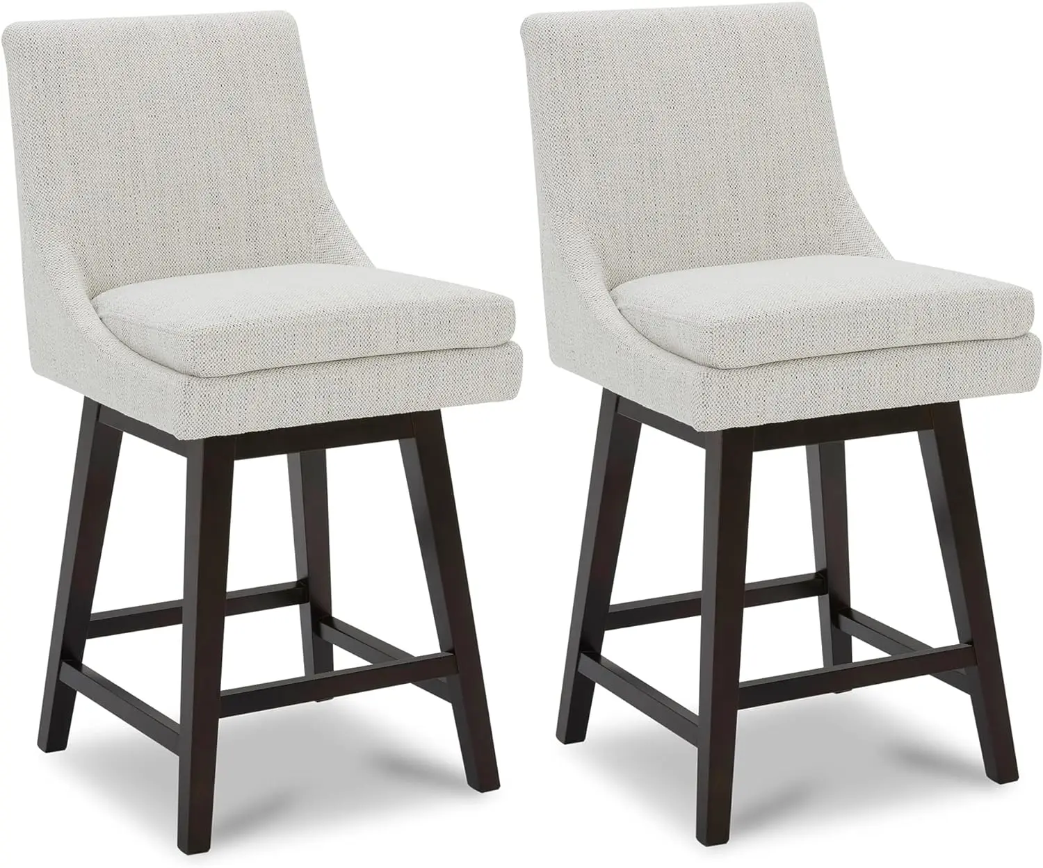 Comfort Corner Counter Height Swivel Barstool with Back Set of 2, Upholstered Fabric Bar Stool,Seat Height, Fabric in Ivory
Comfort Corner Counter Height Swivel Barstool with Back Set of 2, Upholstered Fabric Bar Stool,Seat Height, Fabric in Ivory