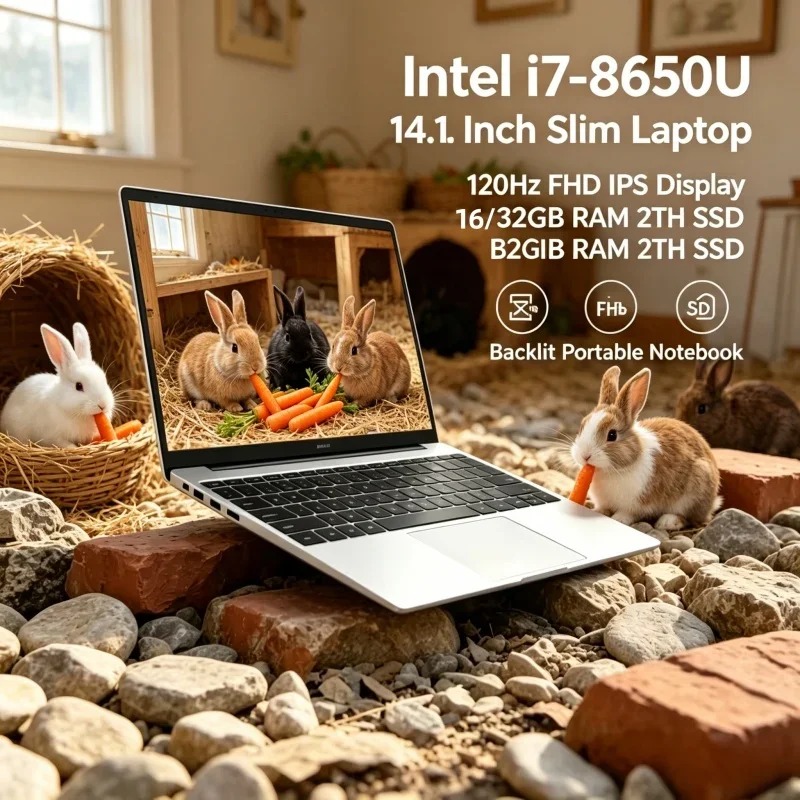 2026 Hot Top 14.1 Inch Slim Portable Laptop i7-8650U 120Hz FHD IPS 32GB RAM 2TB SSD Backlit Keyboard
2026 Hot Top 14.1 Inch Slim Portable Laptop i7-8650U 120Hz FHD IPS 32GB RAM 2TB SSD Backlit Keyboard