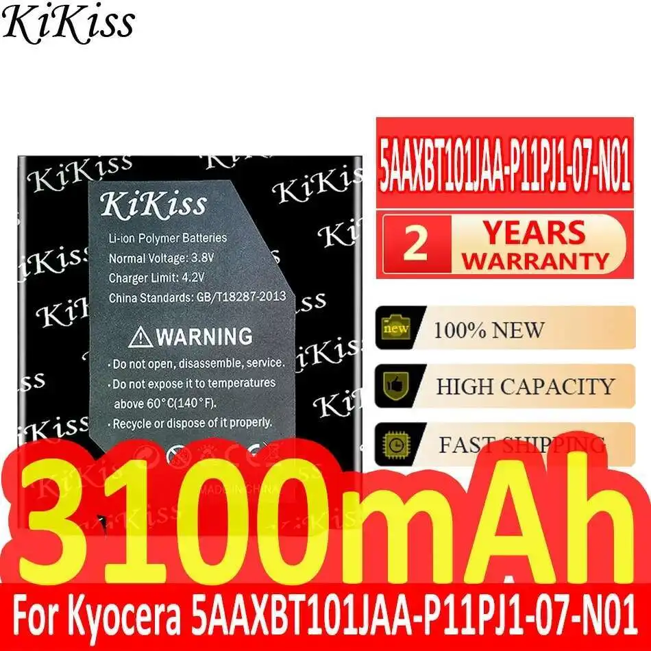 Long Lasting 3100MAh For Kyocera 5AAXBT101JAA-P11PJ1-07-N01 Premium Replacement Mobile Phone Battery
Long Lasting 3100MAh For Kyocera 5AAXBT101JAA-P11PJ1-07-N01 Premium Replacement Mobile Phone Battery