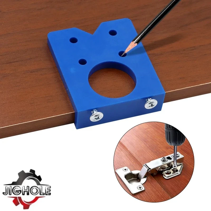 35mm Hinge Hole Jig with Drill Bit, Cabinet Door Drilling Guide, Woodworking Tool for Installing Concealed Hinges
35mm Hinge Hole Jig with Drill Bit, Cabinet Door Drilling Guide, Woodworking Tool for Installing Concealed Hinges
