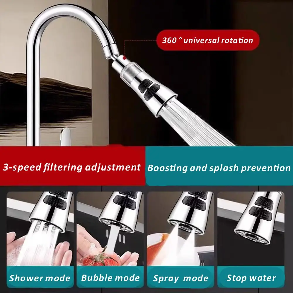 360° Rotate Kitchen Faucet Extender With Filter Function Universal Aerator Splash Filter Washbasin Faucet Bubbler Nozzle Aerator
360° Rotate Kitchen Faucet Extender With Filter Function Universal Aerator Splash Filter Washbasin Faucet Bubbler Nozzle Aerator
