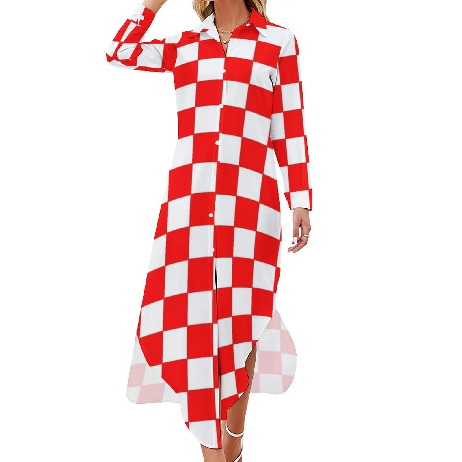 Checkers - Red and White Long Sleeved Shirt Dress wedding dresses for parties dresses for womens 2024 summer dress woman 2024
Checkers - Red and White Long Sleeved Shirt Dress wedding dresses for parties dresses for womens 2024 summer dress woman 2024