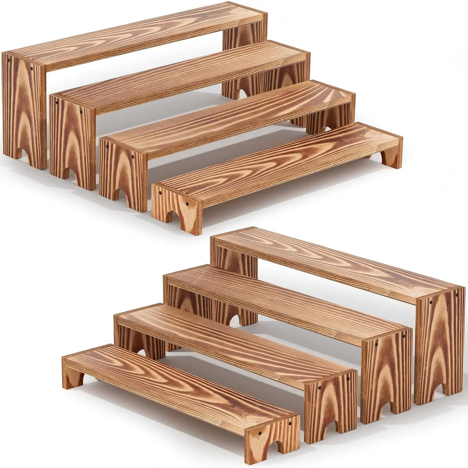 14" Wooden Tiered Display Stands, 2 Sets Stackable Cupcake & Dessert Table Riser, Heavy-Duty Shelf Organizer for Events
14" Wooden Tiered Display Stands, 2 Sets Stackable Cupcake & Dessert Table Riser, Heavy-Duty Shelf Organizer for Events