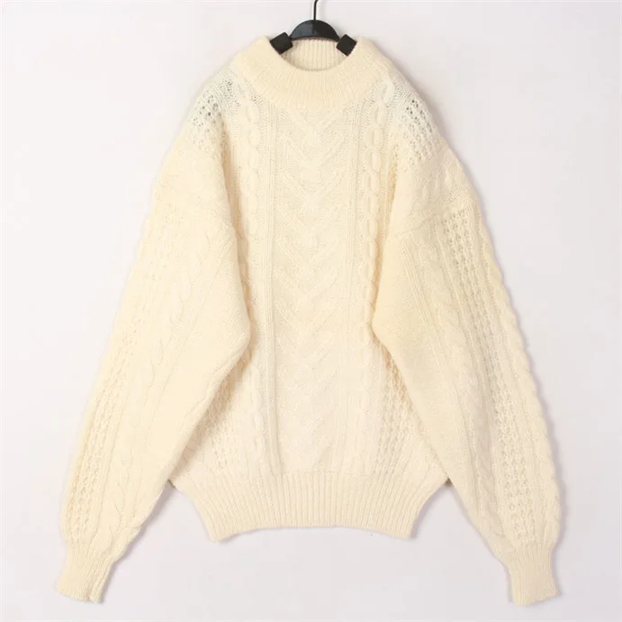 Vintage White 3D Knitted Woolen Sweater Cardigan Autumn Winter Loose Fit Long Sleeve Overhead Color Commute Style
Vintage White 3D Knitted Woolen Sweater Cardigan Autumn Winter Loose Fit Long Sleeve Overhead Color Commute Style