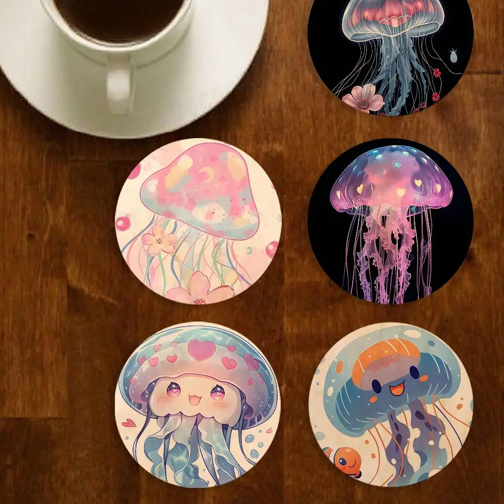 Jellyfish Marine life Cut Round Wooden Coasters For Cute Design Suitable for Drinks Tea Coffee Home Gift Choice Holiday
Jellyfish Marine life Cut Round Wooden Coasters For Cute Design Suitable for Drinks Tea Coffee Home Gift Choice Holiday