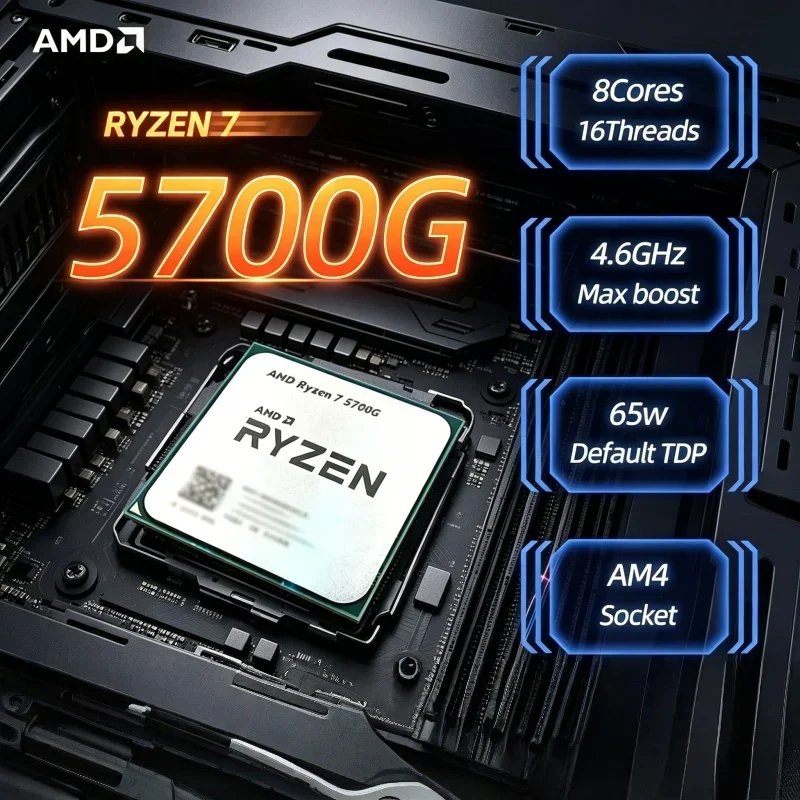 Original New AMD Ryzen 7 5700G 8C16T 4.6GHz 16MB L3 Socket AM4 Desktop Gaming CPU Processor Without Retail Package
Original New AMD Ryzen 7 5700G 8C16T 4.6GHz 16MB L3 Socket AM4 Desktop Gaming CPU Processor Without Retail Package