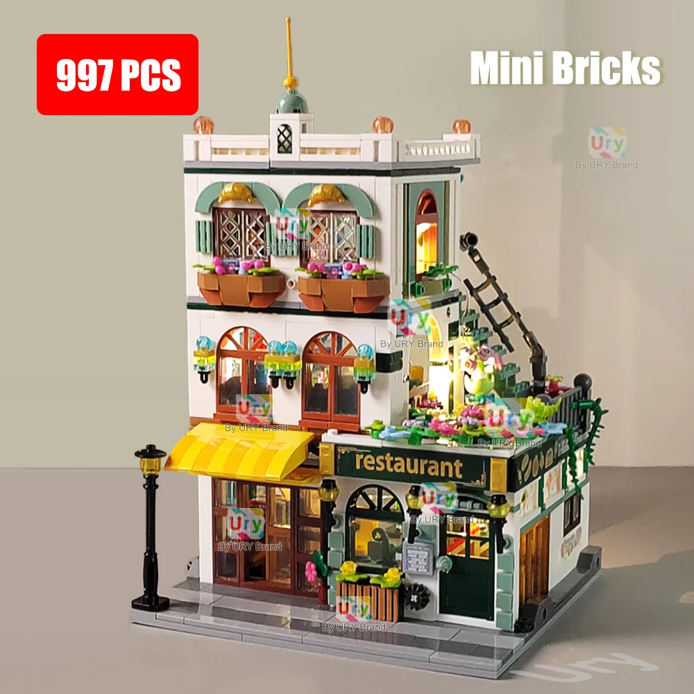 City Street View Modular Chinese Restaurant Retro Flower House with LED Light MOC Architecture Building Block Sets Toys for Kids
City Street View Modular Chinese Restaurant Retro Flower House with LED Light MOC Architecture Building Block Sets Toys for Kids