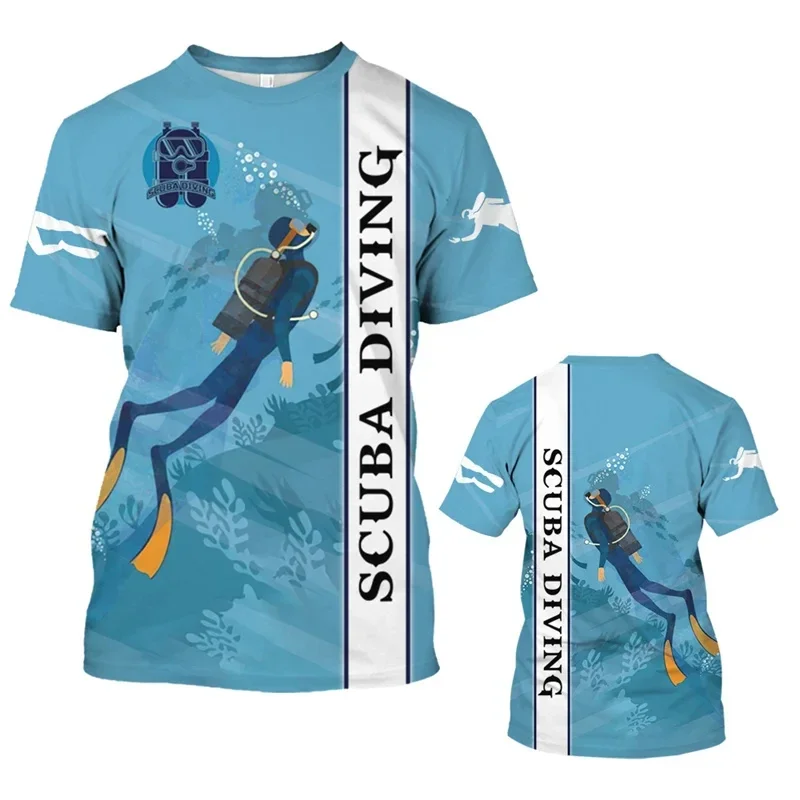 Three-piece Underwater Printed T-shirt 
Three-piece Underwater Printed T-shirt