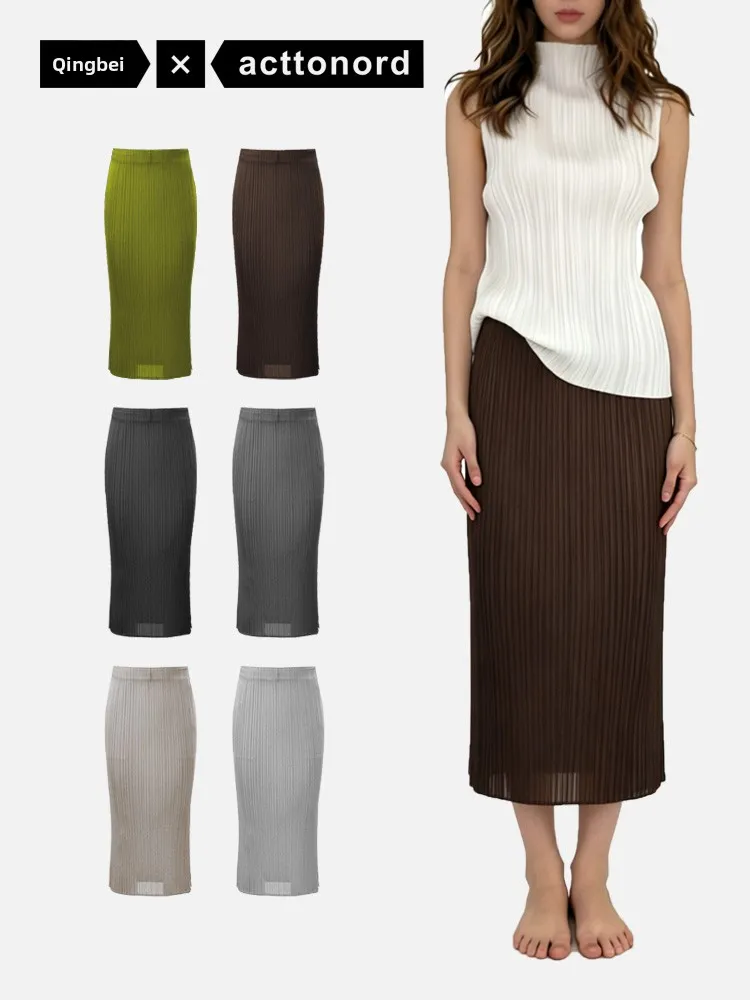 Qingbei Women's High Waist Comfortable Slim Fit Pleated Skirt Fashionable Commute Style Polyester City Casual Skirt
Qingbei Women's High Waist Comfortable Slim Fit Pleated Skirt Fashionable Commute Style Polyester City Casual Skirt