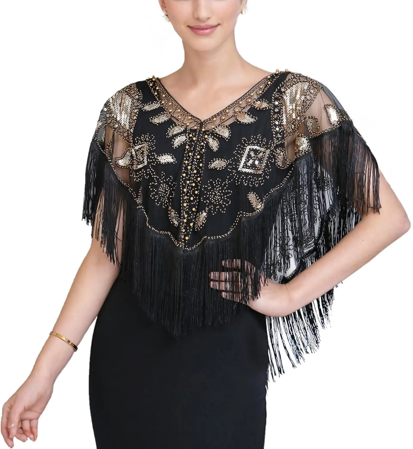 1920s Women’s Shawl Wraps Sequin Beaded Bridal Shawls Flapper Evening Cape
1920s Women’s Shawl Wraps Sequin Beaded Bridal Shawls Flapper Evening Cape