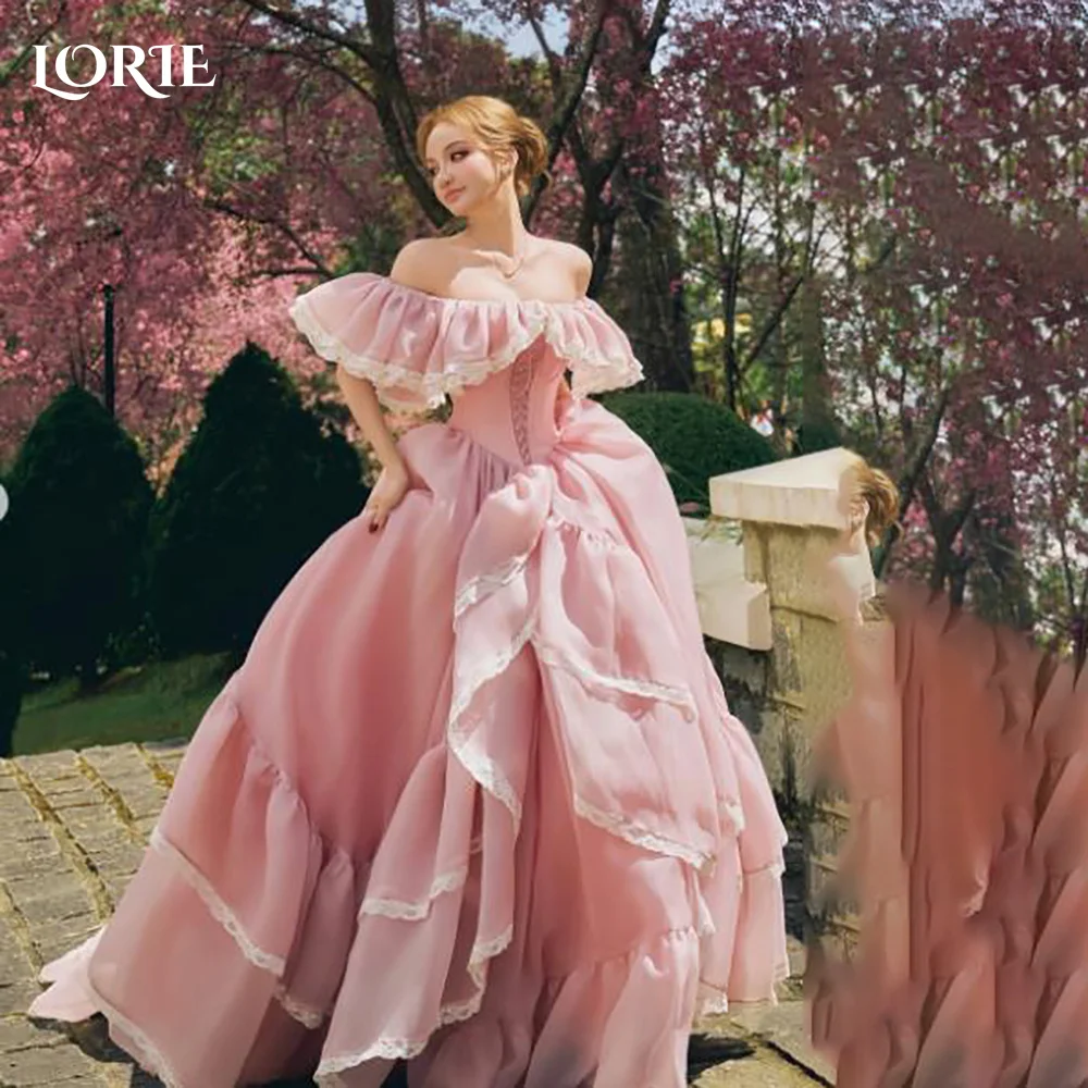 LORIE Ruffle Evening Dress Off Should A-Line Pink Flowy Princess Prom Dresses Pleats Illsion Puff Arabia Party Gowns Customized
LORIE Ruffle Evening Dress Off Should A-Line Pink Flowy Princess Prom Dresses Pleats Illsion Puff Arabia Party Gowns Customized