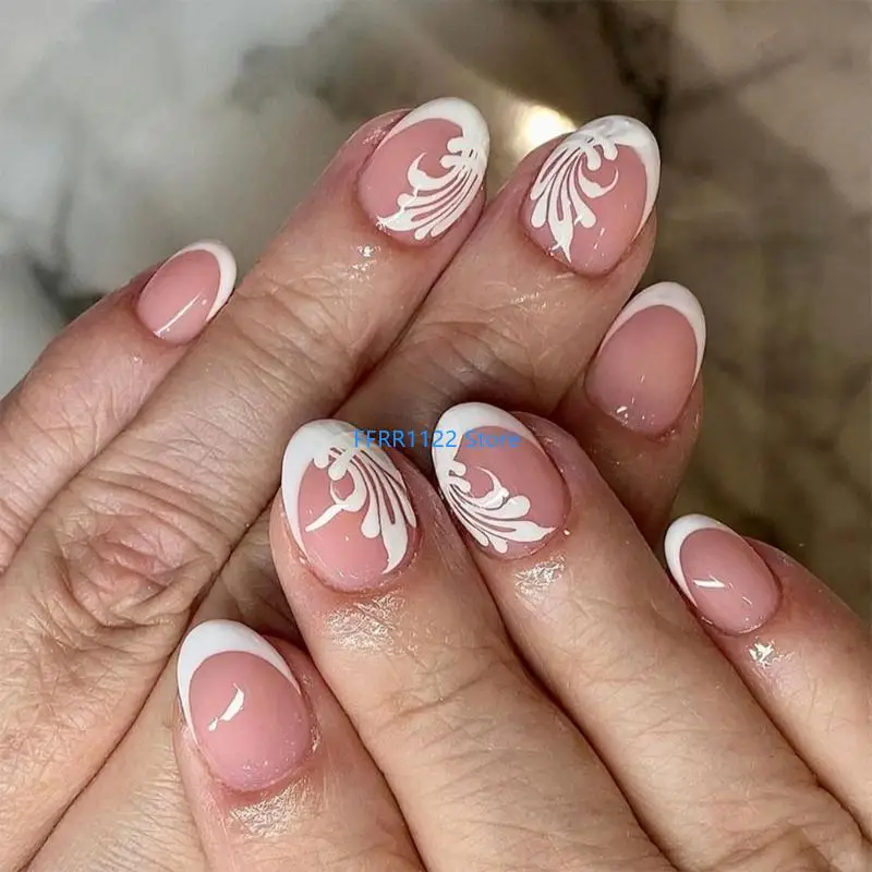 Y1UF 24 Pieces Press on Short False Full Cover on Manicure Decoration Acrylic For Daily Use
Y1UF 24 Pieces Press on Short False Full Cover on Manicure Decoration Acrylic For Daily Use