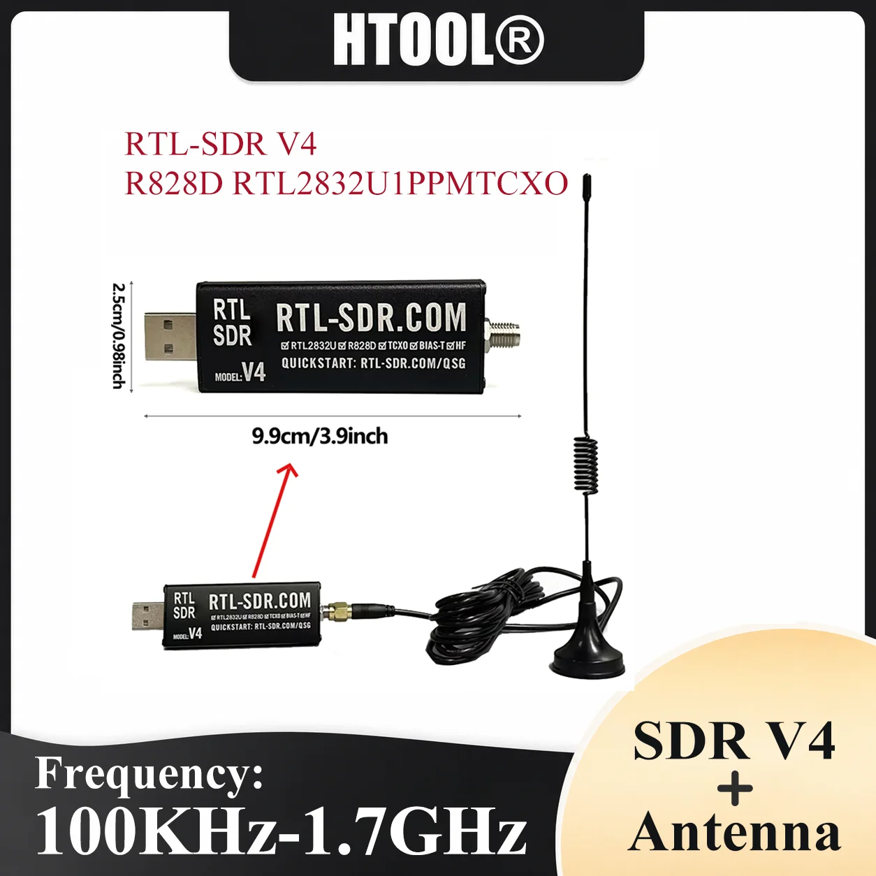 SDR V4 Signal Receiver RTL SDR-V4 R828D RTL2832U 1PPM TCXO SMA RTLSDR Software Defined Radio With Antenna
SDR V4 Signal Receiver RTL SDR-V4 R828D RTL2832U 1PPM TCXO SMA RTLSDR Software Defined Radio With Antenna