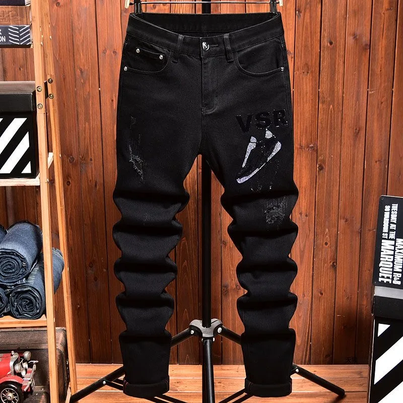 Spring and Autumn Fashion Trend Straight Tube Elastic Black Jeans For Men Loose Fit Sporty and Comfortable High-Quality Jeans
Spring and Autumn Fashion Trend Straight Tube Elastic Black Jeans For Men Loose Fit Sporty and Comfortable High-Quality Jeans