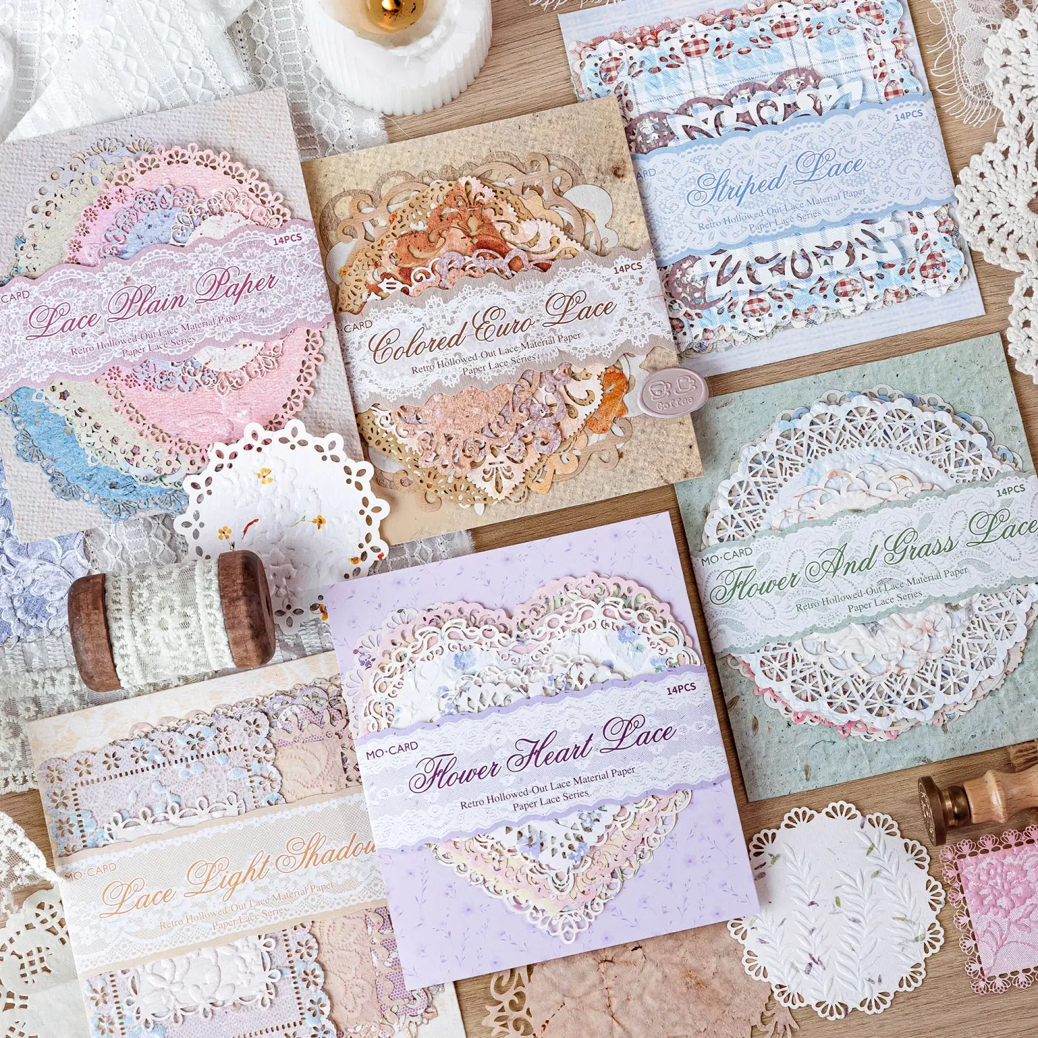 14pcs Paper Lace Series Retro Relief Lace Material Paper 14 Sheets Aesthetic Junk Journal Supplies for Scrapbook DIY Card Making
14pcs Paper Lace Series Retro Relief Lace Material Paper 14 Sheets Aesthetic Junk Journal Supplies for Scrapbook DIY Card Making