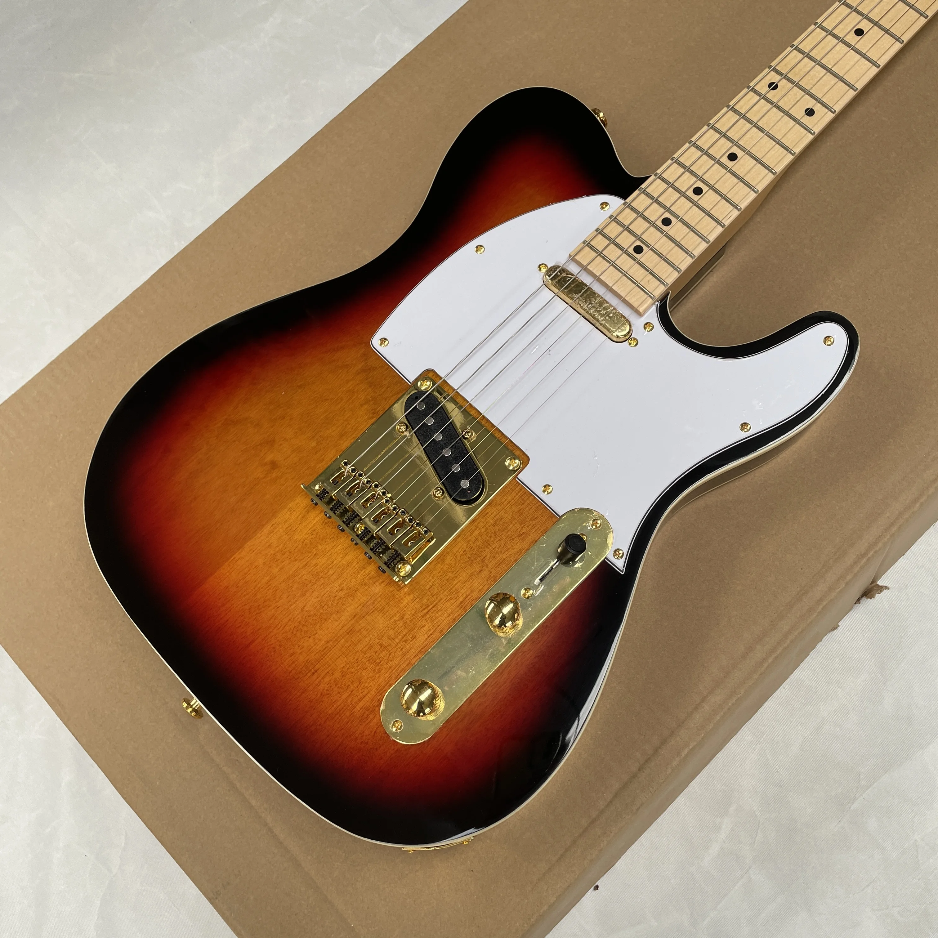 6-string retro sunset color electricguitar,through-body bridge for stable intonation guitars,beginner-friendly electric guitarra
6-string retro sunset color electricguitar,through-body bridge for stable intonation guitars,beginner-friendly electric guitarra