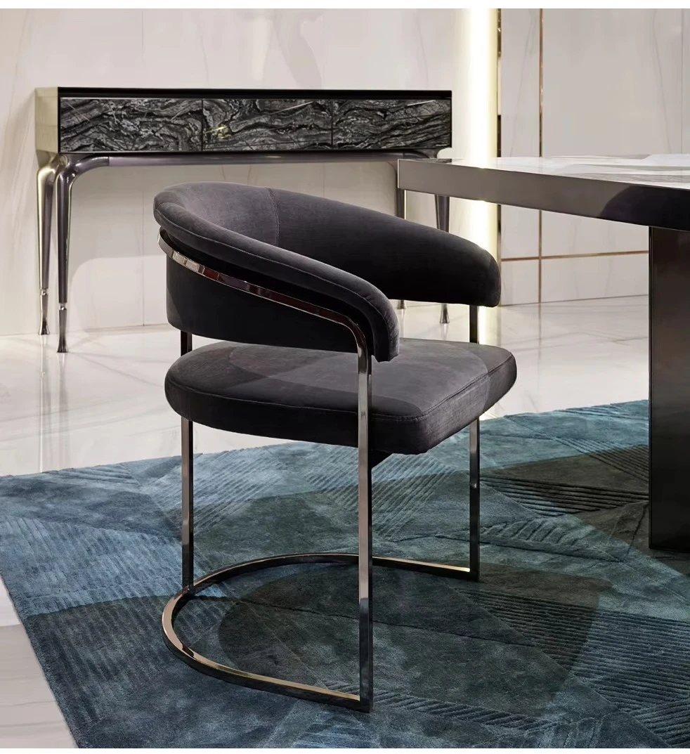 # Italian Design Modern Dining Chair Stainless Steel Velvet Or Leather Upholstered Dining Chair
# Italian Design Modern Dining Chair Stainless Steel Velvet Or Leather Upholstered Dining Chair