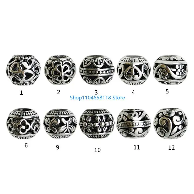 10pcs Silver Large Hole Spacer Beads Handmade Jewelry Accessories for DIY Necklace and Bracelet Making Projects
10pcs Silver Large Hole Spacer Beads Handmade Jewelry Accessories for DIY Necklace and Bracelet Making Projects