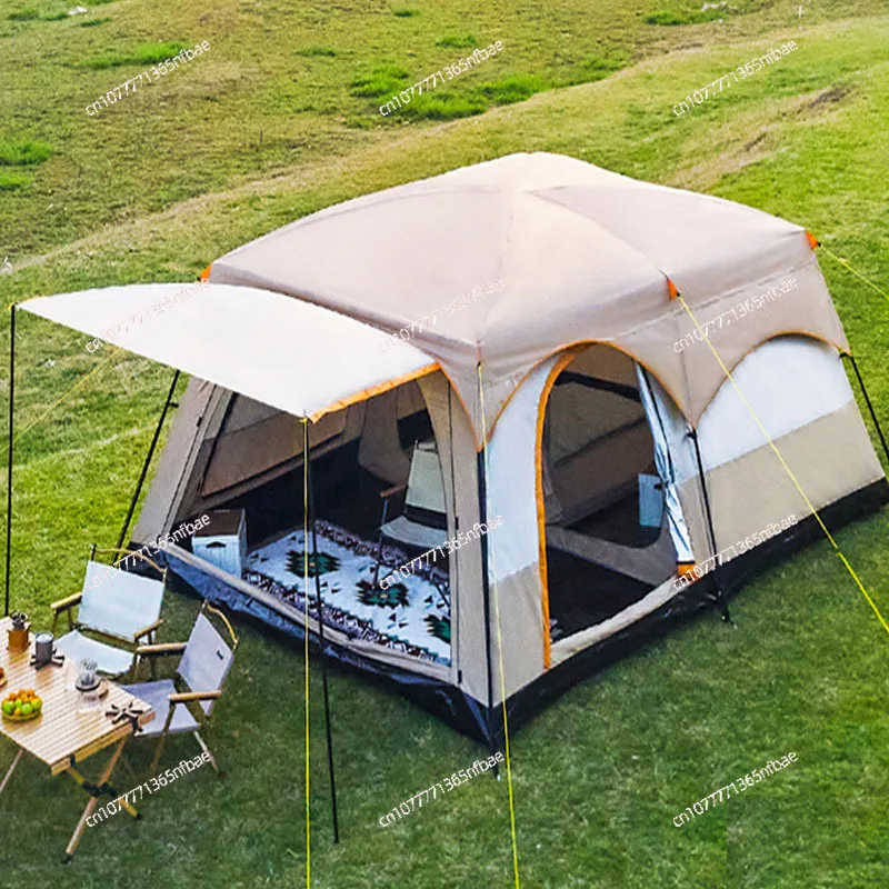 Outdoor Camping Large Tent 2 Bedroom 1 Living Room Portable Foldable Sunshade Tent for Park Wilderness Camping Supplies
Outdoor Camping Large Tent 2 Bedroom 1 Living Room Portable Foldable Sunshade Tent for Park Wilderness Camping Supplies