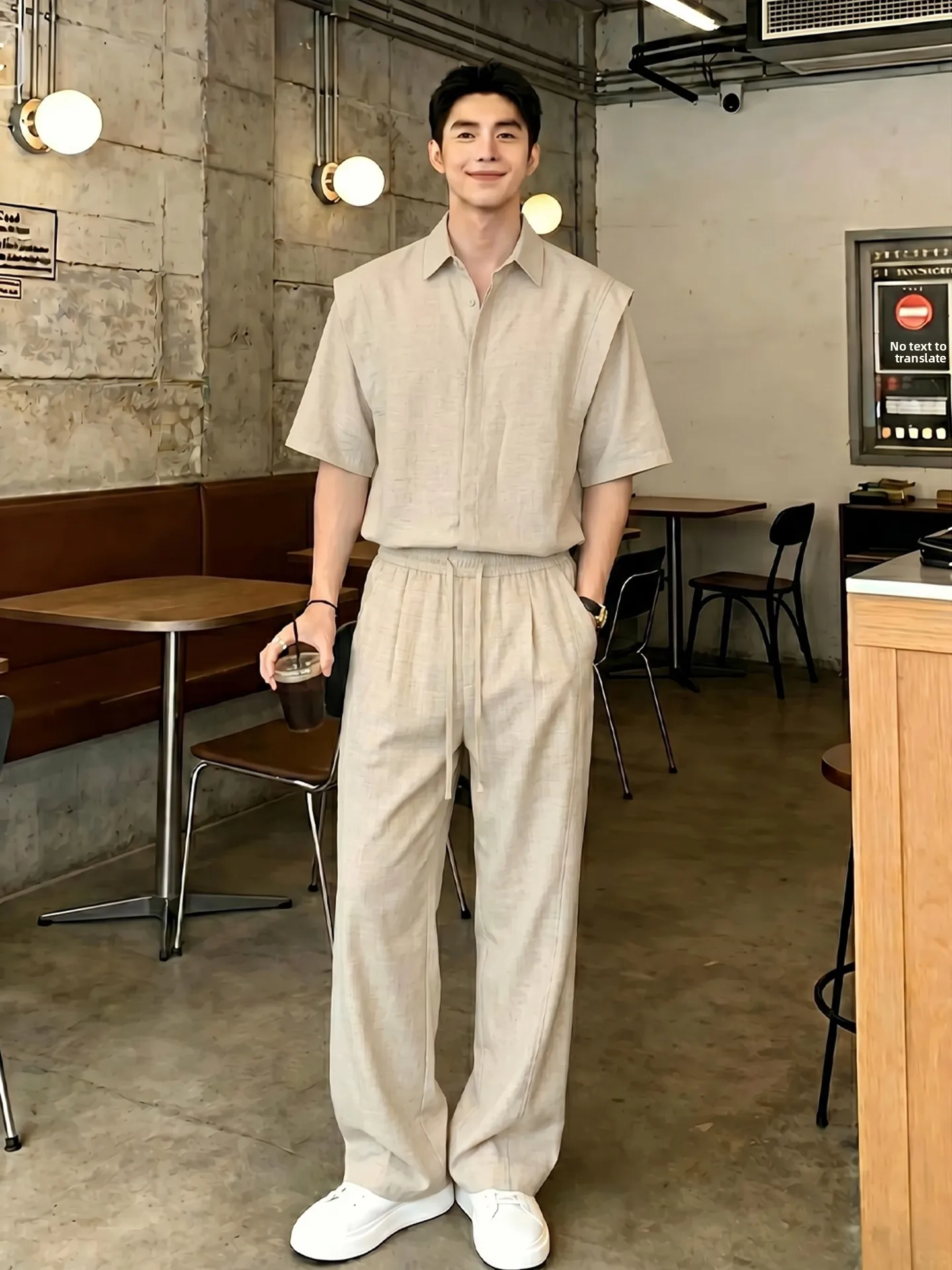 Casual Linen Men's Shirt And Pants Set Short Sleeve Top with Straight Leg Trousers Two Piece Suit for Summer Fashion
Casual Linen Men's Shirt And Pants Set Short Sleeve Top with Straight Leg Trousers Two Piece Suit for Summer Fashion
