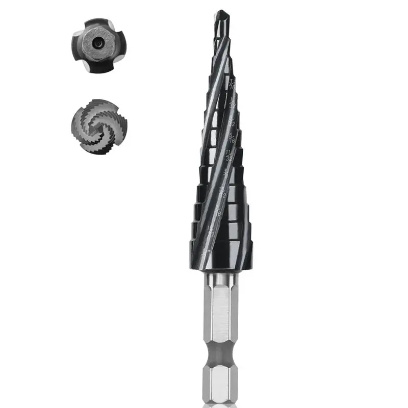 HSS Co M35 Cobalt Step Drill-Bits For Stainless Steel Iron 3-13Mm Hex Shank Drilling-B61B
HSS Co M35 Cobalt Step Drill-Bits For Stainless Steel Iron 3-13Mm Hex Shank Drilling-B61B