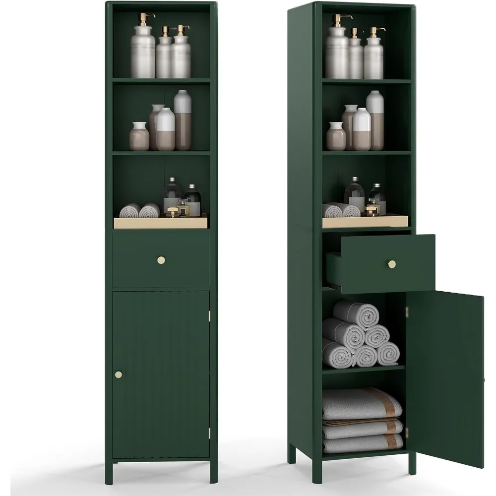 Высокий шкаф для ванной комнаты Tangkula 67, узкий напольный шкаф с мятой дверью, 3 открытыми полками и 1 ящиком, отдельно стоящий органайзер для хранения
Высокий шкаф для ванной комнаты Tangkula 67, узкий напольный шкаф с мятой дверью, 3 открытыми полками и 1 ящиком, отдельно стоящий органайзер для хранения