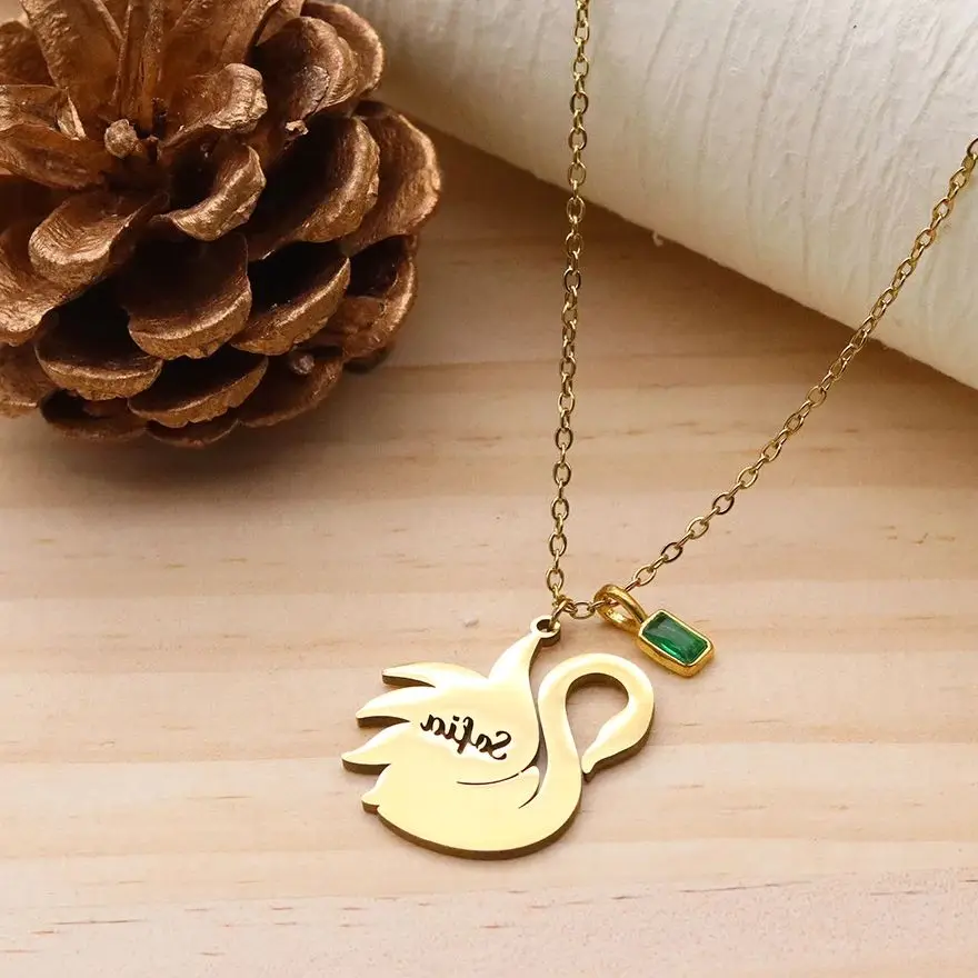 Todorova Custom Name Stainless Steel Swan Pendant Collarbone Necklace for Women Summer Exquisite Jewelry Gifts
Todorova Custom Name Stainless Steel Swan Pendant Collarbone Necklace for Women Summer Exquisite Jewelry Gifts