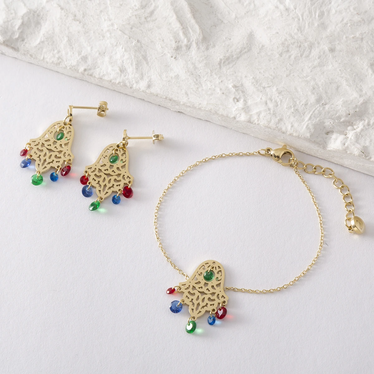 2023 April New Fashion Design Jewelry Set Bracelets Earrings Stainless Steel Gold Plated Women's Jewelry Accessories
2023 April New Fashion Design Jewelry Set Bracelets Earrings Stainless Steel Gold Plated Women's Jewelry Accessories