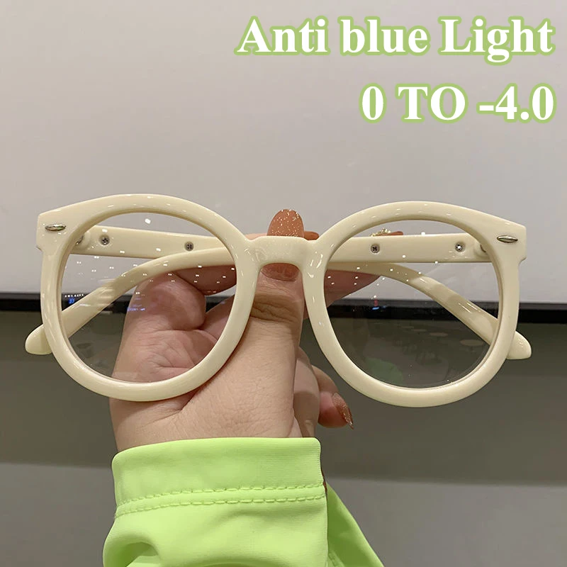 Unisex Myopia Glasses Fashion Men Women Round Frame Eyeglasses Anti blue Light Shortsighted Eyewear Finished Diopter 0 To -4.0
Unisex Myopia Glasses Fashion Men Women Round Frame Eyeglasses Anti blue Light Shortsighted Eyewear Finished Diopter 0 To -4.0