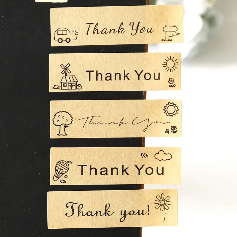 120pcs Kraft Paper Thank You Stickers Long Strip Gift Seal Labels Envelope Paper Bag Greeting Card Sticker Christmas Decorations
120pcs Kraft Paper Thank You Stickers Long Strip Gift Seal Labels Envelope Paper Bag Greeting Card Sticker Christmas Decorations