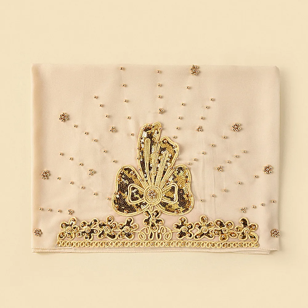 170×70cm Chiffon Hijab Scarf Silk Chiffon Thin Long Hijab Scarf Gold Beads Embroidery Sequin Wraps Gold Beads Scarf for Women
170×70cm Chiffon Hijab Scarf Silk Chiffon Thin Long Hijab Scarf Gold Beads Embroidery Sequin Wraps Gold Beads Scarf for Women