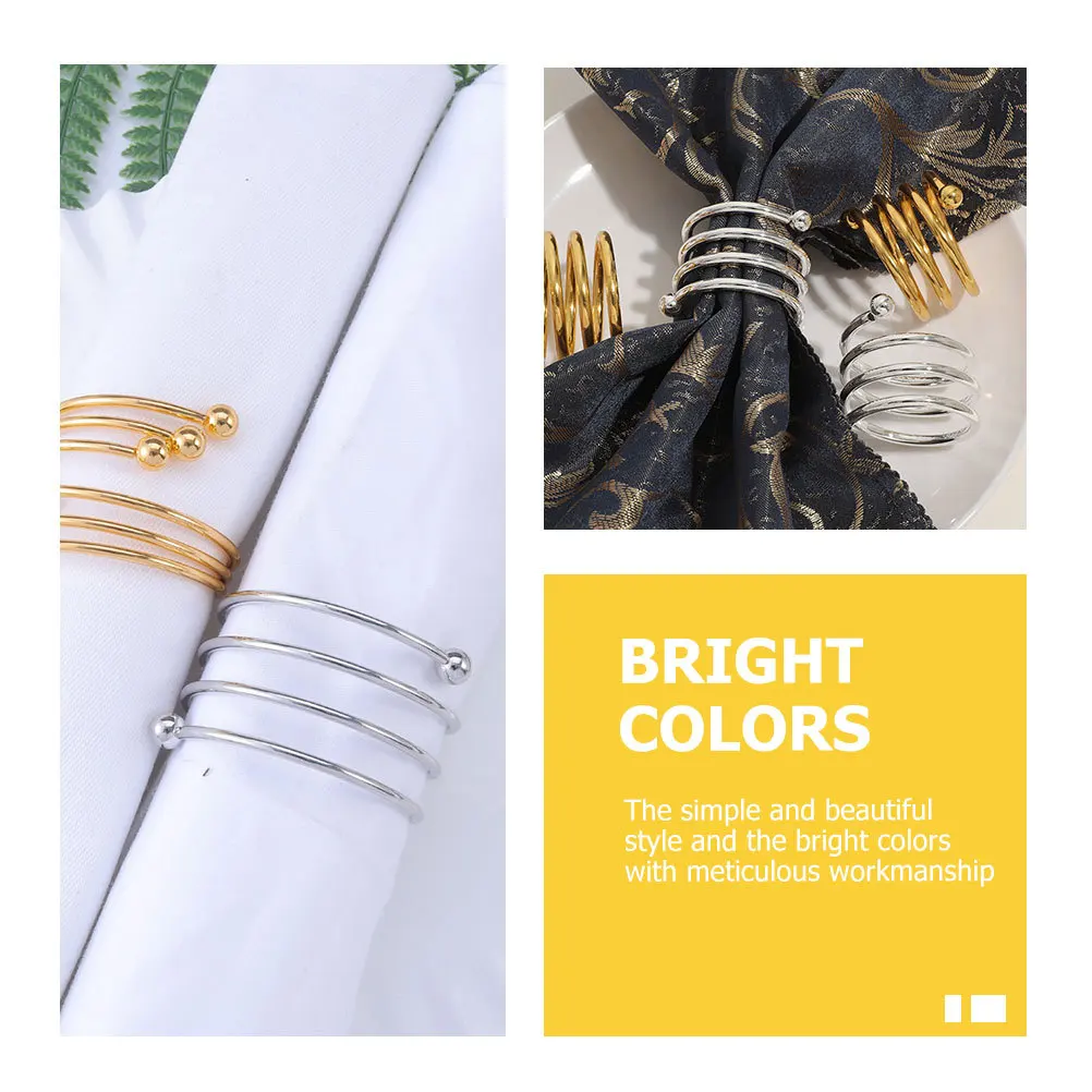 8Pcs Spiral Metal Napkin Rings Napkin Buckles Table Decor Accessories Home Kitchen Festival Tableware Accessories
8Pcs Spiral Metal Napkin Rings Napkin Buckles Table Decor Accessories Home Kitchen Festival Tableware Accessories