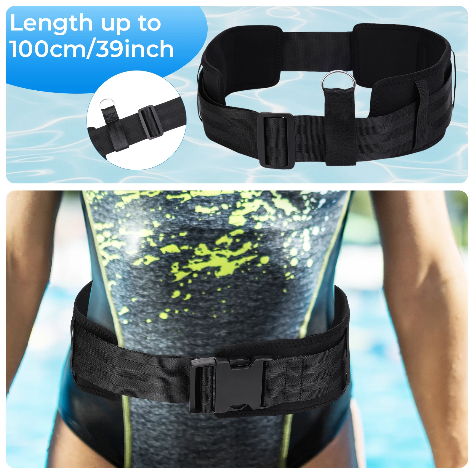 Swim Resistance Belt Swim in Place Harness Stationary Swimming Aquatic Resistance Belt for Swim Training and Exercise
Swim Resistance Belt Swim in Place Harness Stationary Swimming Aquatic Resistance Belt for Swim Training and Exercise