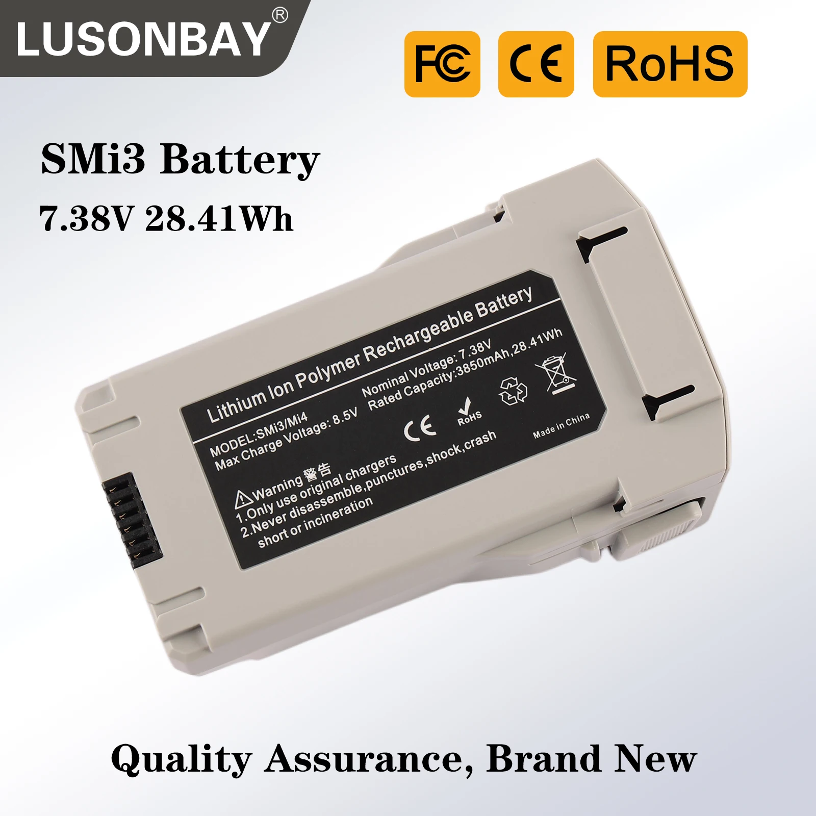 LUSONBAY SMi3 SMi4 Replacement Battery For DJI Mini 3/Mini 4 Pro/Mini 3 Pro Drone Intelligent Fligh BWX140 7.38V 28.41Wh
LUSONBAY SMi3 SMi4 Replacement Battery For DJI Mini 3/Mini 4 Pro/Mini 3 Pro Drone Intelligent Fligh BWX140 7.38V 28.41Wh