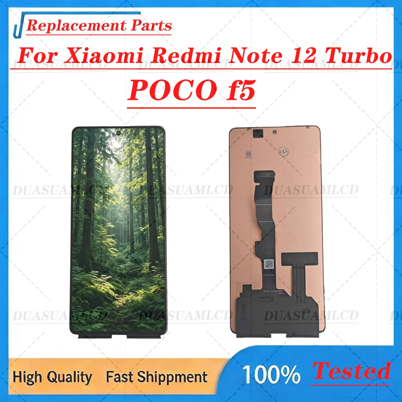Suitable for Xiaomi Redmi Note 12 Turbo/POCO F5 Screen Replacement 120Hz Refresh Rate OLED/LCD 6.67-Inch Screen
Suitable for Xiaomi Redmi Note 12 Turbo/POCO F5 Screen Replacement 120Hz Refresh Rate OLED/LCD 6.67-Inch Screen
