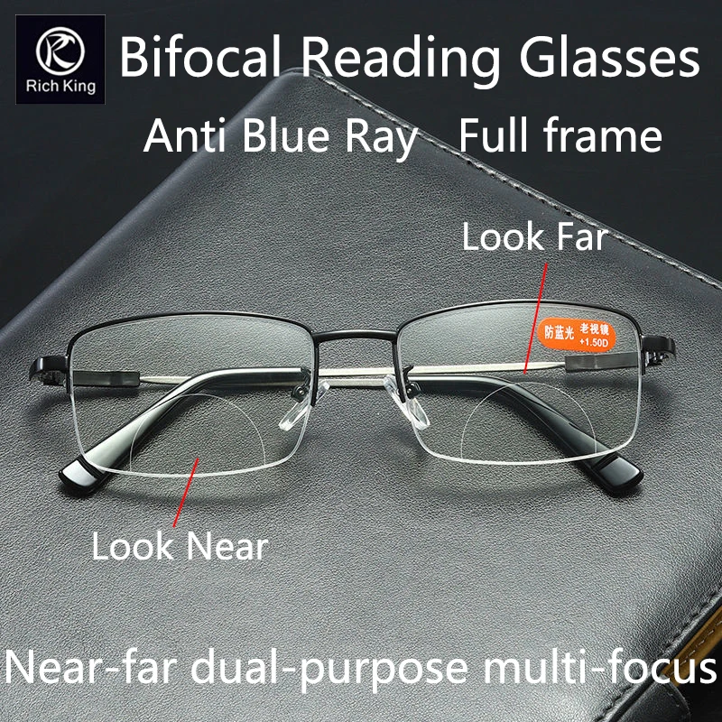 Near-far dual-purpose Multi-focus Bifocal Rrading Glasses Men Women Magnification Half-Frame Finished Glasses Ultra-light +2.5
Near-far dual-purpose Multi-focus Bifocal Rrading Glasses Men Women Magnification Half-Frame Finished Glasses Ultra-light +2.5