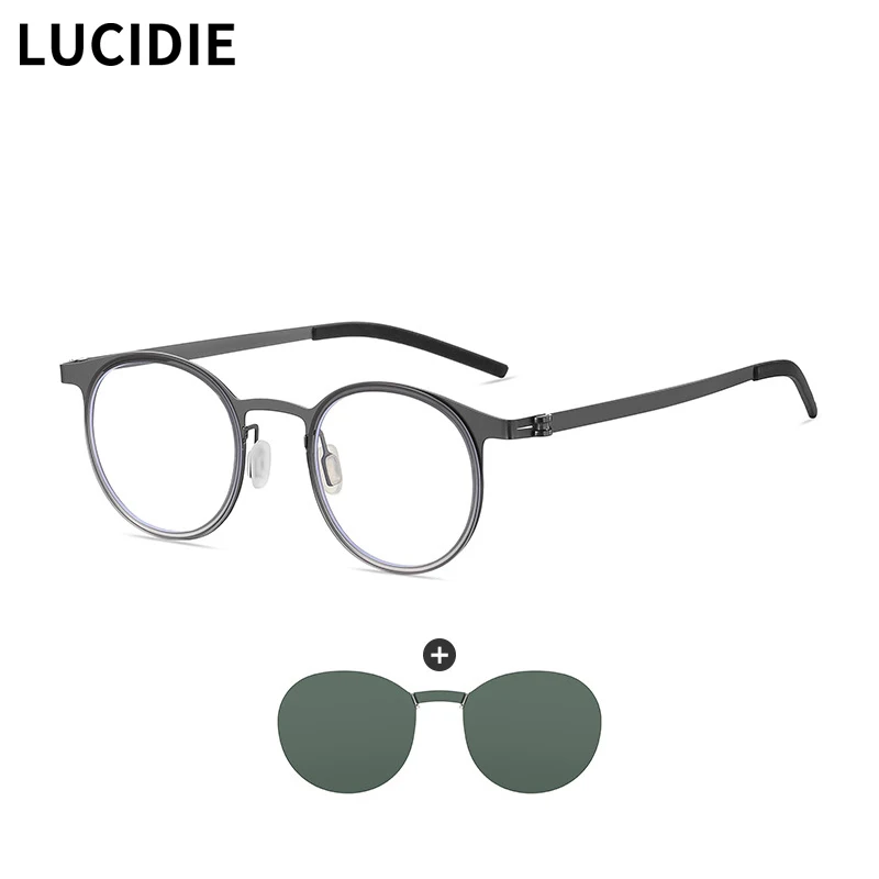 LUCIDIE Сверхлегкие безрамочные солнцезащитные очки для вождения UV400, винтажная металлическая регулируемая оптическая оправа по рецепту, набор 7906
LUCIDIE Сверхлегкие безрамочные солнцезащитные очки для вождения UV400, винтажная металлическая регулируемая оптическая оправа по рецепту, набор 7906