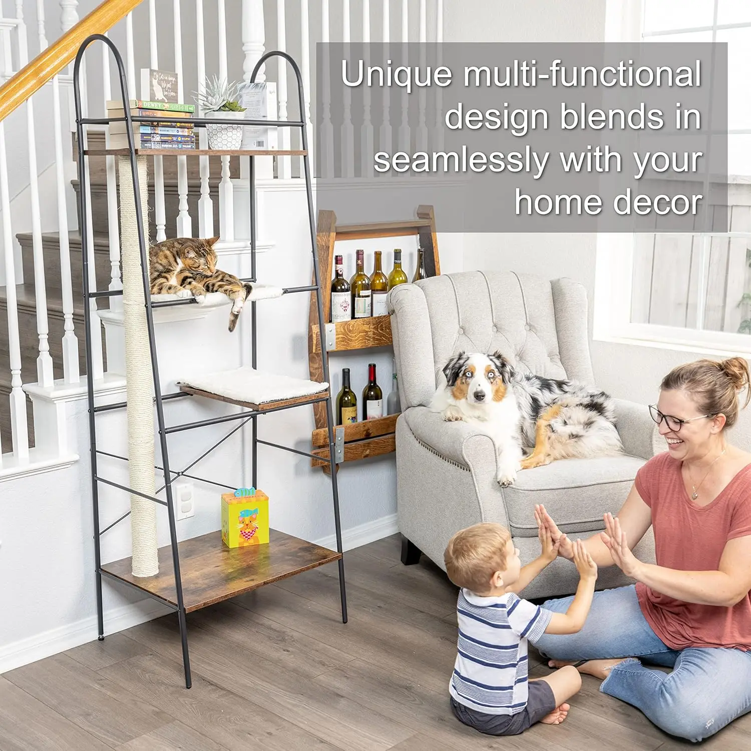 Cat Climber | Multi-Purpose Pet Furniture w/Tall Scratching Post & Hammock | Multi-Level Cat Scratcher Great for Pet Storage
Cat Climber | Multi-Purpose Pet Furniture w/Tall Scratching Post & Hammock | Multi-Level Cat Scratcher Great for Pet Storage