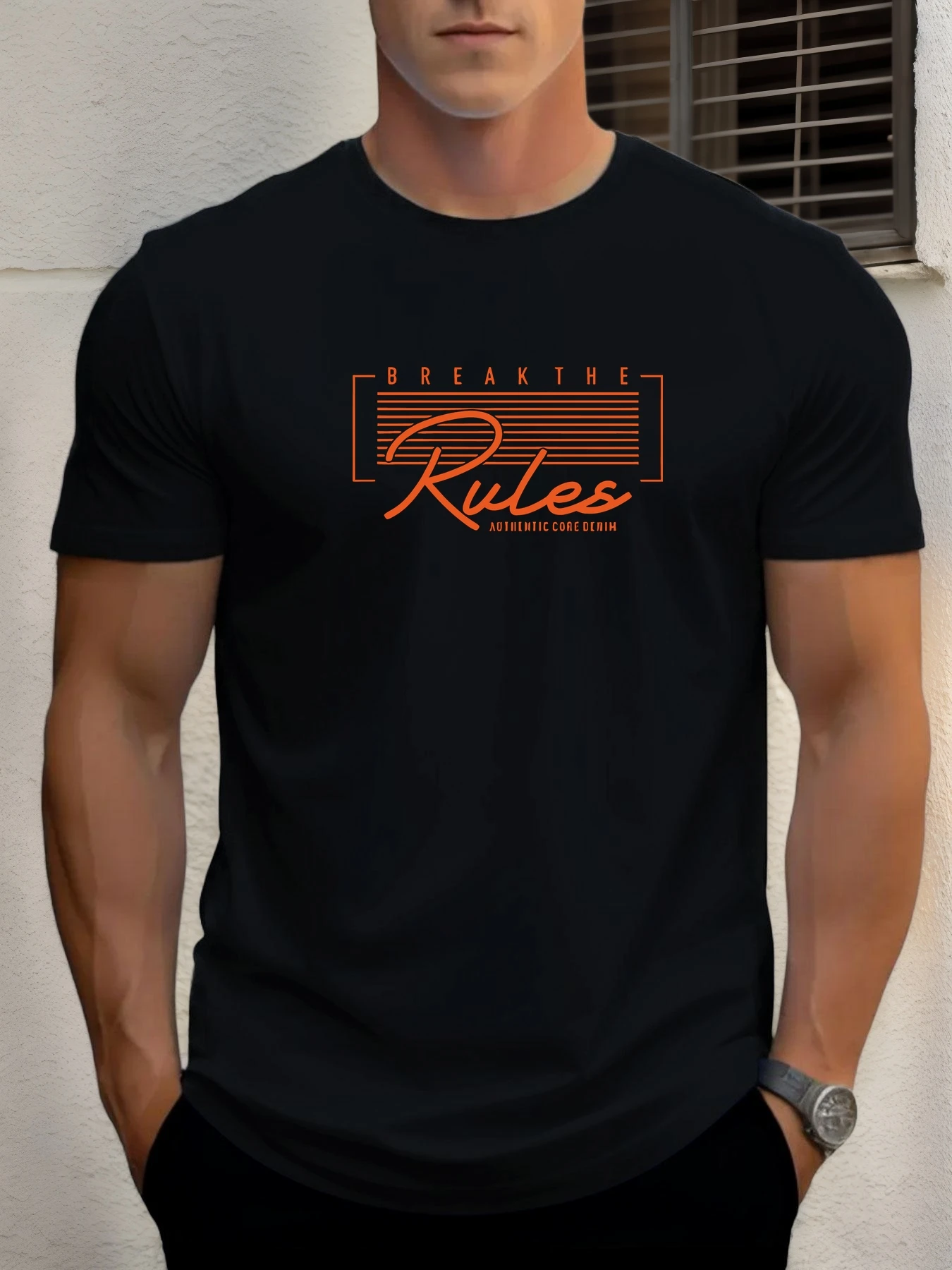 2025 Summer Men's Cotton T Shirt BREAK THE RULES Trendy Print Round Neck T-Shirt Casual Breathable Street Style Daily Top
2025 Summer Men's Cotton T Shirt BREAK THE RULES Trendy Print Round Neck T-Shirt Casual Breathable Street Style Daily Top