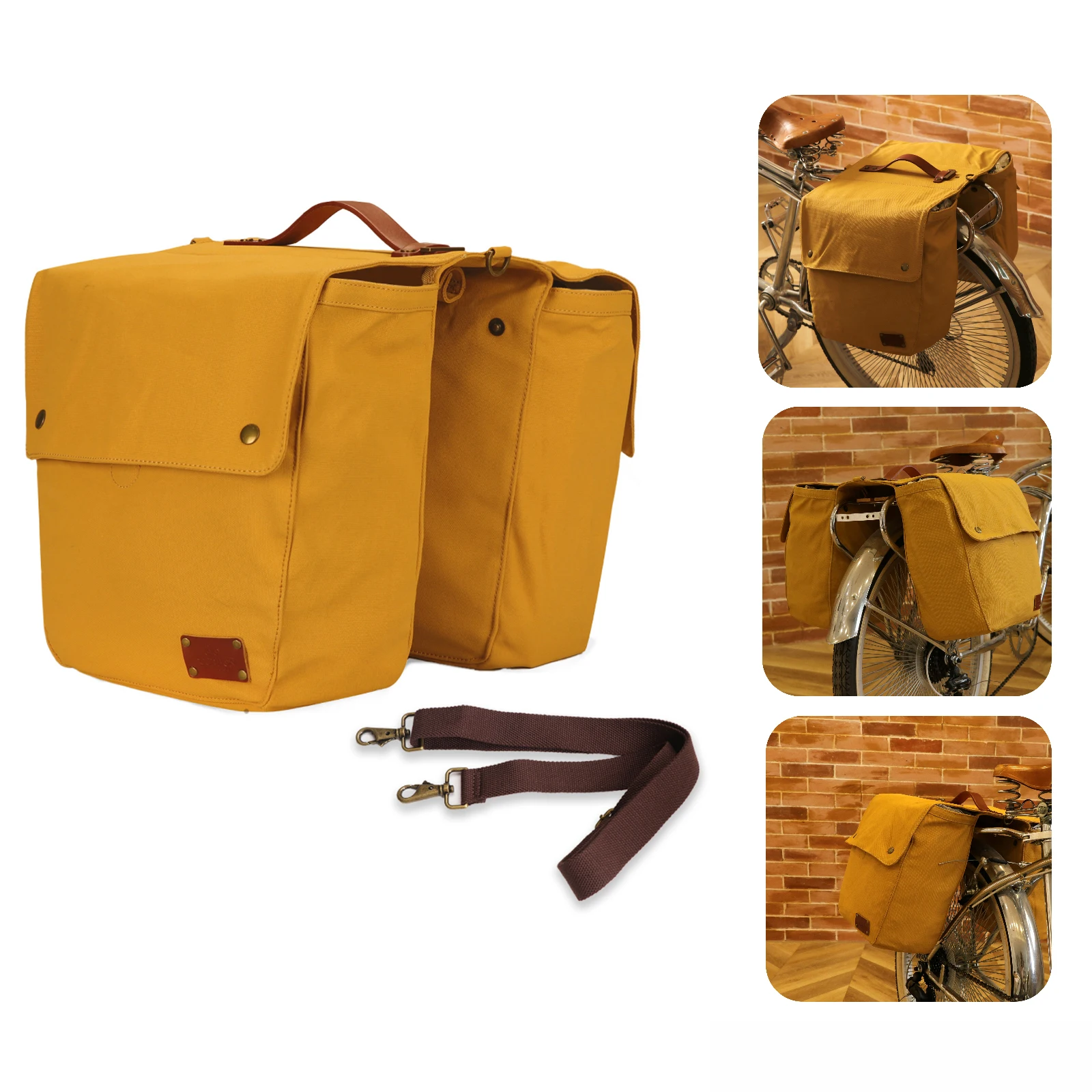 Tourbon Vintage Bicycle Twins Back Seat Panniers Canvas Cycling Rear Rack Trunk Bike Luggage Storage Saddle Bag 23L Khahi
Tourbon Vintage Bicycle Twins Back Seat Panniers Canvas Cycling Rear Rack Trunk Bike Luggage Storage Saddle Bag 23L Khahi
