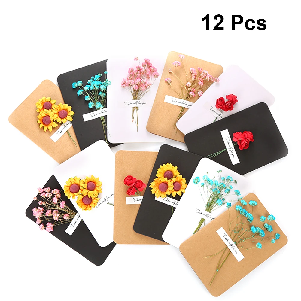 12pcs Premium Greeting Cards Dried Flower -Friendly Writing Cards For Birthday Teachers Day Valentine Party
12pcs Premium Greeting Cards Dried Flower -Friendly Writing Cards For Birthday Teachers Day Valentine Party