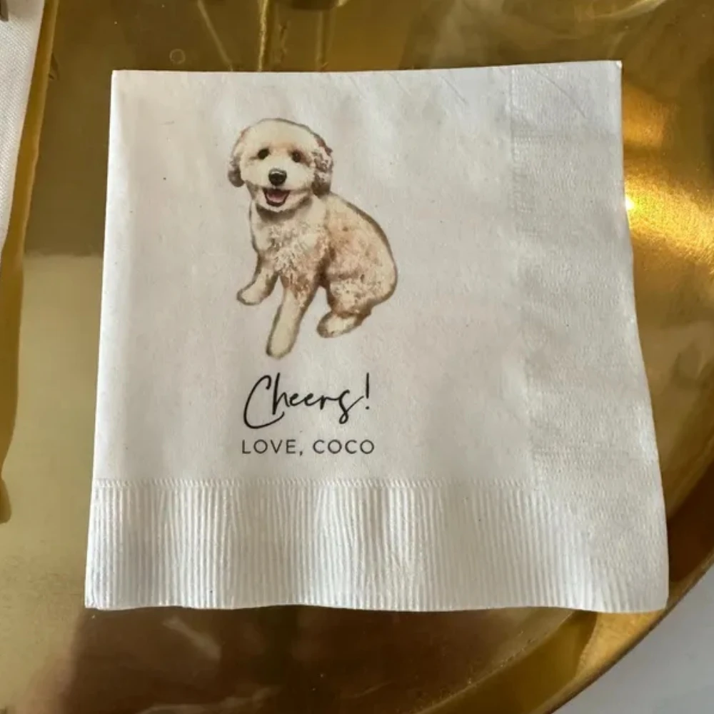 Full Color Personalized Pet Wedding Cocktail Napkins, Custom Wedding Napkins, Dog Cocktail Napkins Wedding,Couple Monogram,50Pcs
Full Color Personalized Pet Wedding Cocktail Napkins, Custom Wedding Napkins, Dog Cocktail Napkins Wedding,Couple Monogram,50Pcs