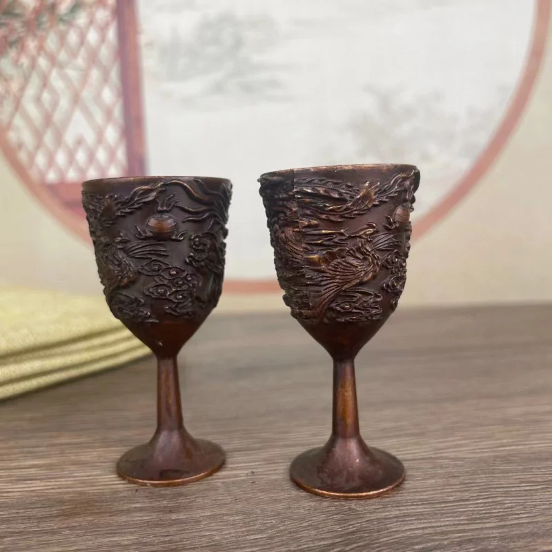 Antique Dragon and Phoenix Wine Glass High-End White Wine Glass Creative Household Goblet Gift Daily Decoration Decoration Small
Antique Dragon and Phoenix Wine Glass High-End White Wine Glass Creative Household Goblet Gift Daily Decoration Decoration Small