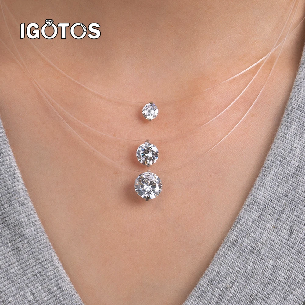 IGOTOS 0.5-5CT Moissanite Pendant Necklace Women GRA Certified 925 Sterling Silver Transparent Fishing Line Choker Chain Jewelry
IGOTOS 0.5-5CT Moissanite Pendant Necklace Women GRA Certified 925 Sterling Silver Transparent Fishing Line Choker Chain Jewelry