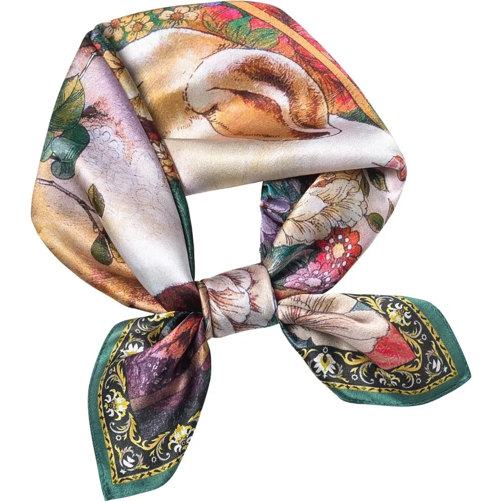 Квадратный шарф из чистого шелка шелковицы 25,6 дюйма X25,6 дюйма — женский шарф на голову и шею, в подарочной упаковке 
Квадратный шарф из чистого шелка шелковицы 25,6 дюйма X25,6 дюйма — женский шарф на голову и шею, в подарочной упаковке