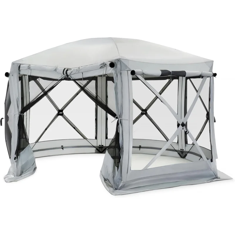 12.5 Ft Gray Instant Up Screen Pavilion, 8-Person Spacious Bug-Gazebo Canopy, Large Outdoor Shelter Backyard Partie
12.5 Ft Gray Instant Up Screen Pavilion, 8-Person Spacious Bug-Gazebo Canopy, Large Outdoor Shelter Backyard Partie