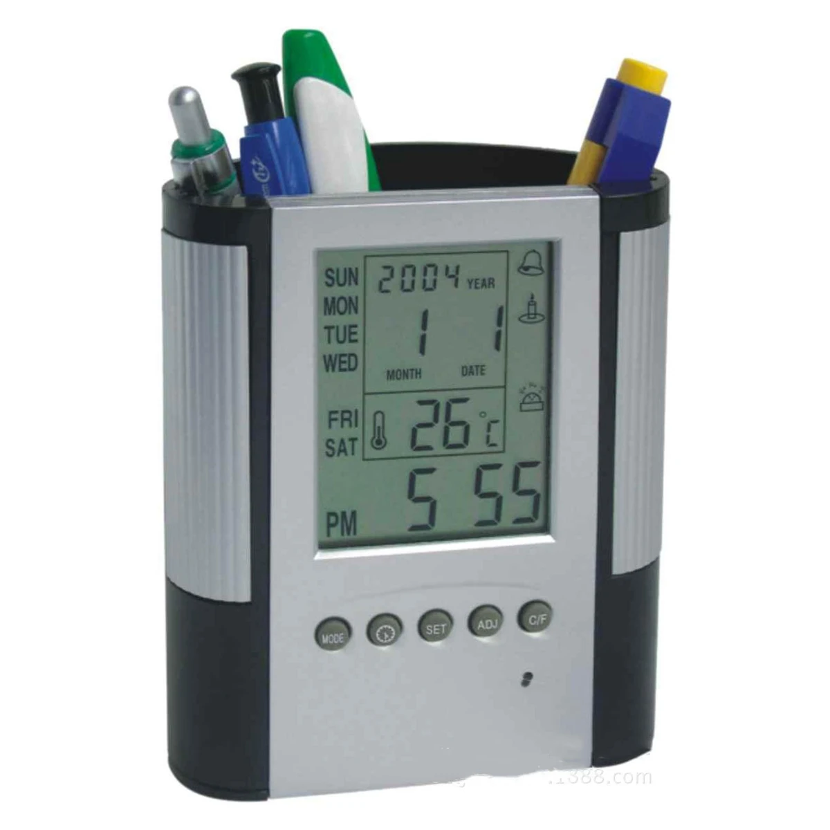 Perpetual Calendar Pen Holder With LCD Display Digital Clock Pen Holder Suitable For Bedroom / Desk Decoration Easy To Use
Perpetual Calendar Pen Holder With LCD Display Digital Clock Pen Holder Suitable For Bedroom / Desk Decoration Easy To Use